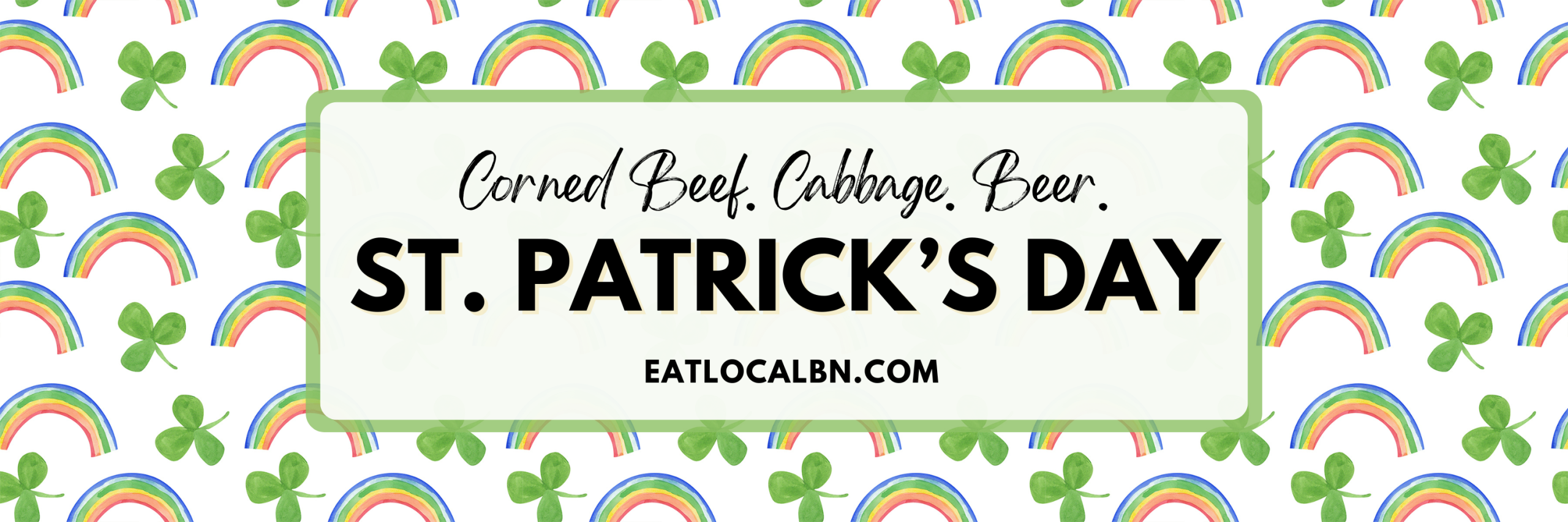 St. Patrick's Day - Eat Local Website Page Banner