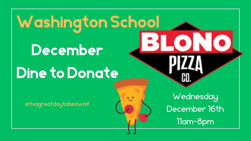 dine to donate - washington school - blono pizza dec 26