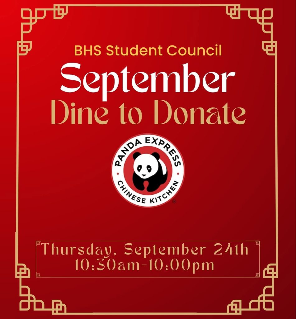 dine to donate - panda express - 92426 bhs student council